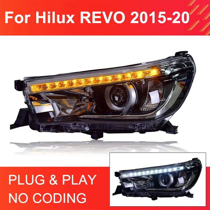 

Передние фары головного света в сборе для Toyota Hilux Revo Vigo 2015-2020