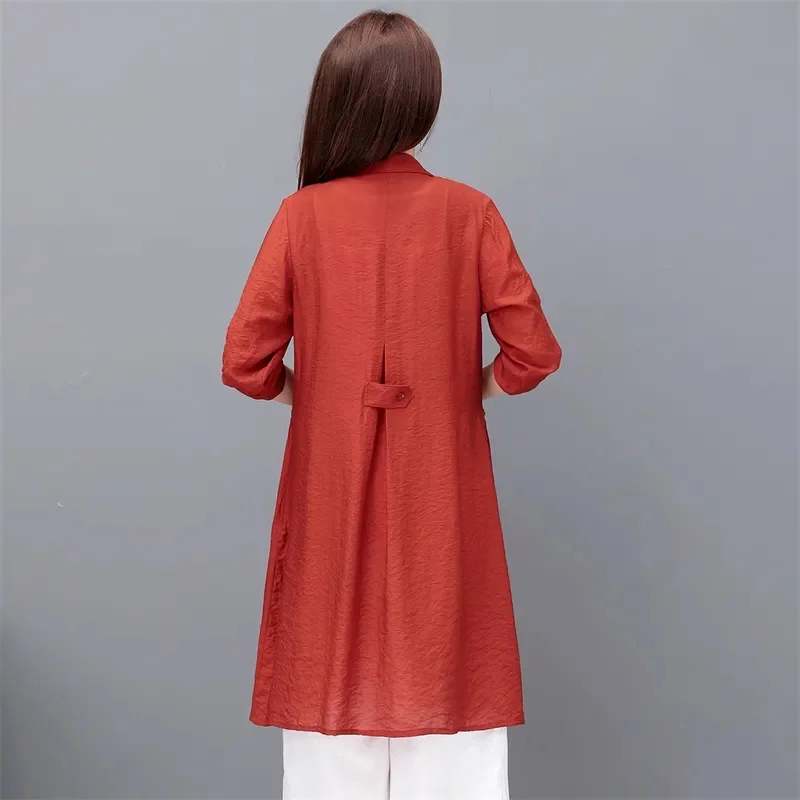 Женская тонкая ветровка Повседневный Кардиган большого размера 6XL