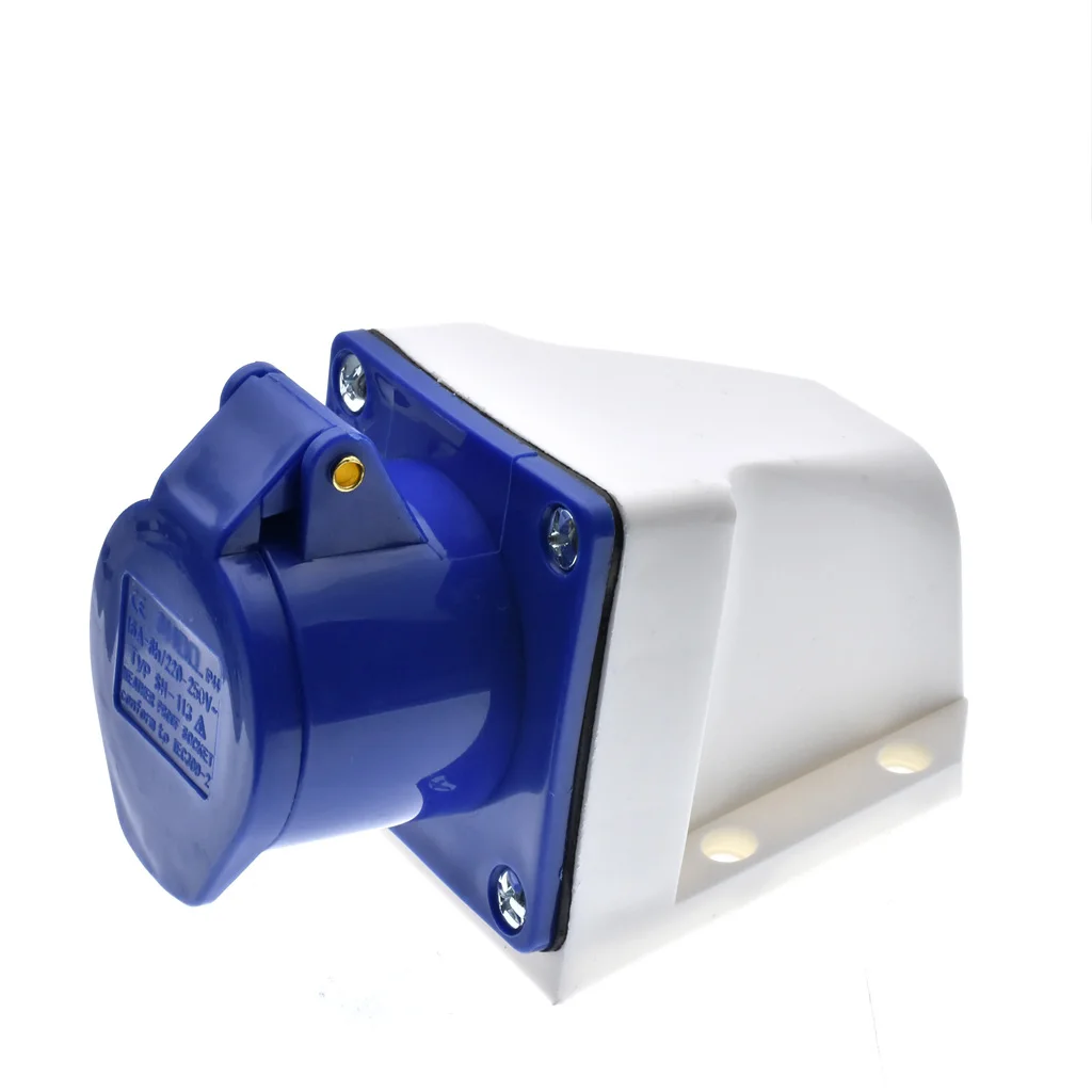 

Промышленная розетка VOSORON синяя 32А 220-250В IP44