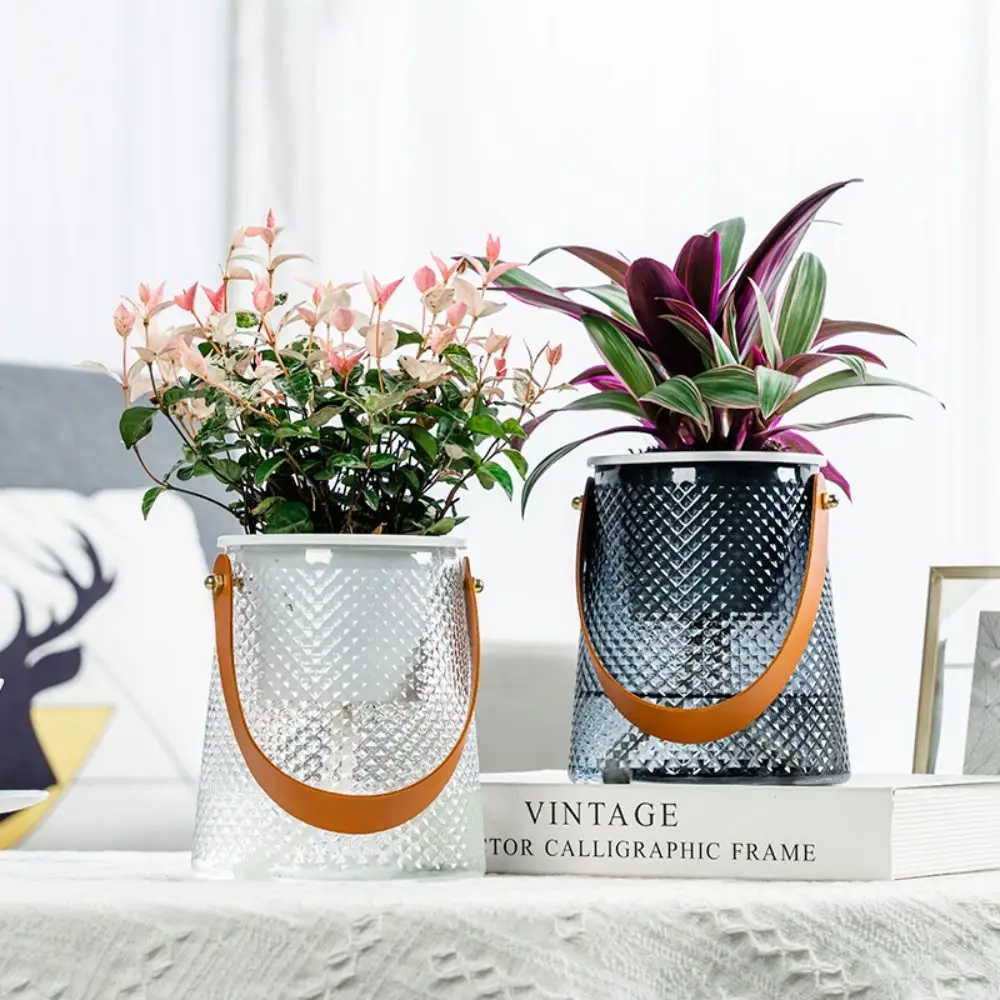 Горшок для растений с ручкой самополив гидропоники визуальный уровень воды