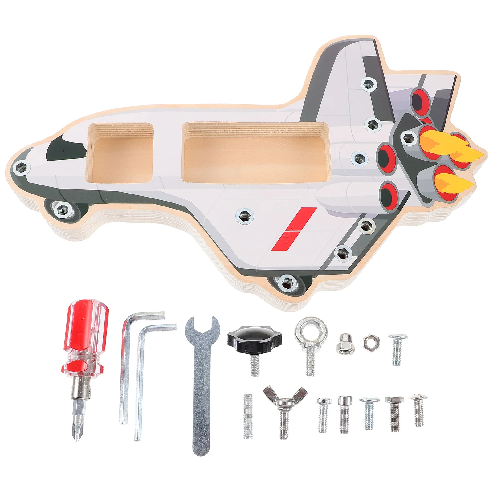 

Toys Cartoon Learning Disassembly Tool Funny Children Educational Wooden Busy Board Toddlers