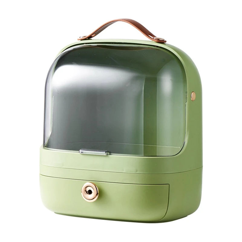 

BEAU-Cosmetic Organizers Desktop Dust-Proof Makeup Storage Box With Lid Bathroom Jewelry Waterproof Skincare Drawer Organizer