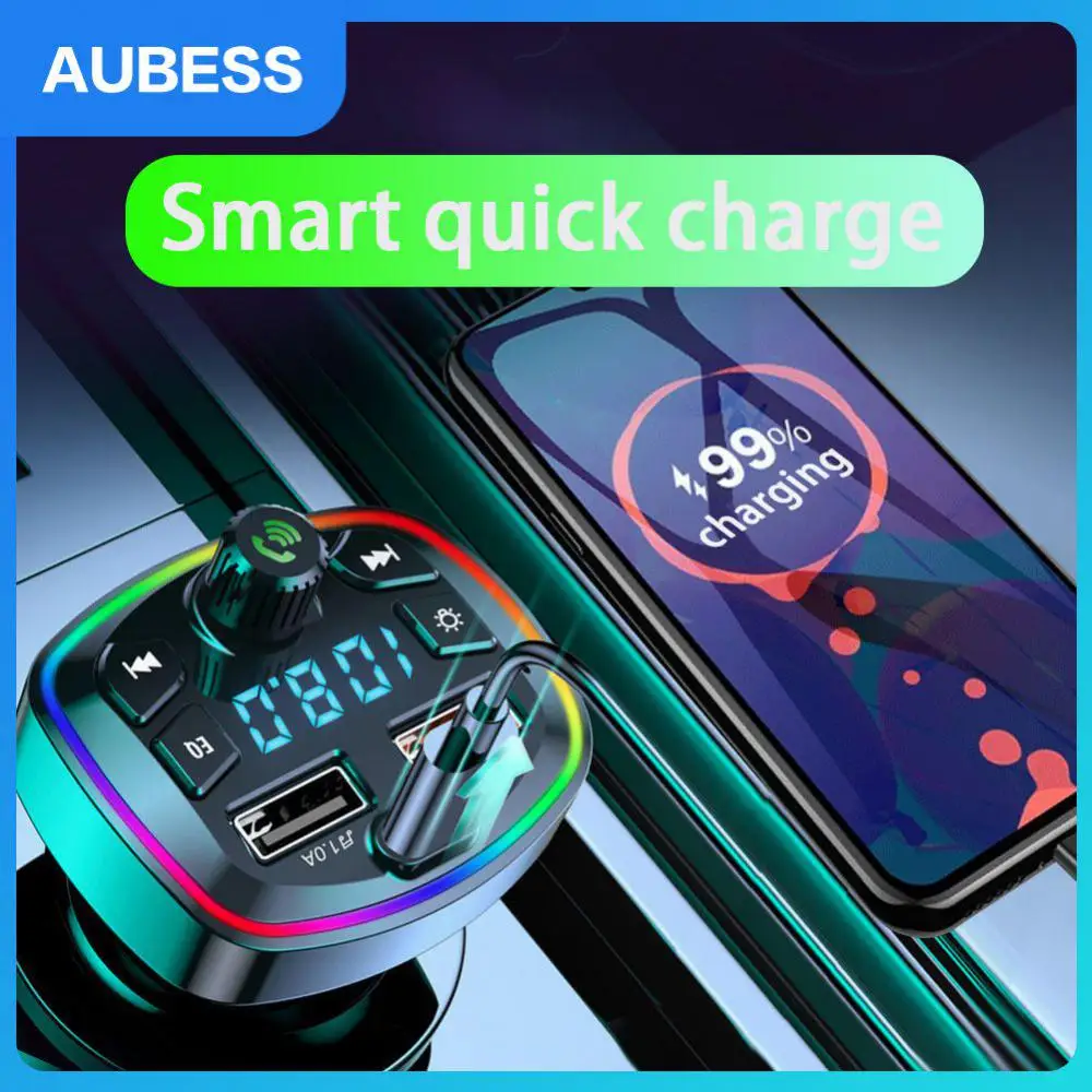 

Dual Usb Mp3 Music Player Lossless Music Fm Transmitter Fast Charging Car Accessories Hands-free Car 5.0 Charger