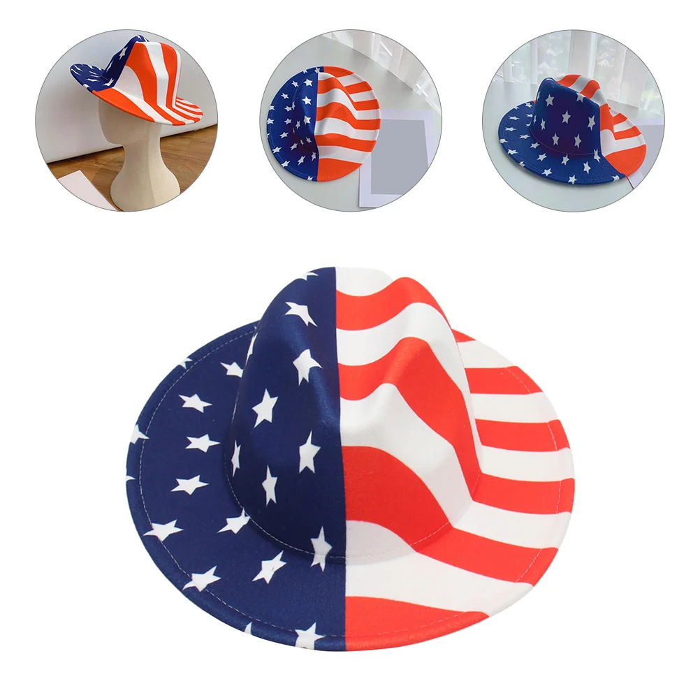 

Flag Cap USA Cowgirl Hat Cosplay Cowboy Outfits Women Costume Party Decorations