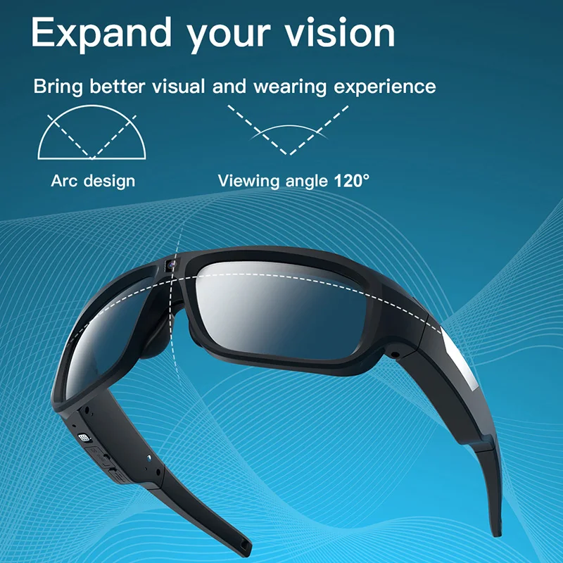 

2K Full HD Video Recording Camera,Video Sunglasses Cam,Sports Camera Glasses For Cycling,Hiking,Fishing,Hunting