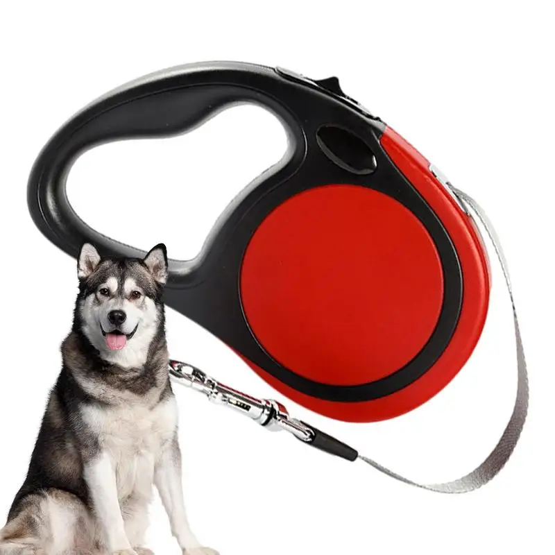 

Dog Retractable Leash Pet Automatic Retraction Nylon Leash With One-Handed Brake And Lock Pet Supplies 5m Tangles-Free Leash