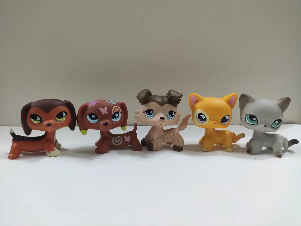 

5pcs/lot LPS Action Figure pet shop Dog Cat Littlest Pet Shop kid toy #675#1010#893#855#391