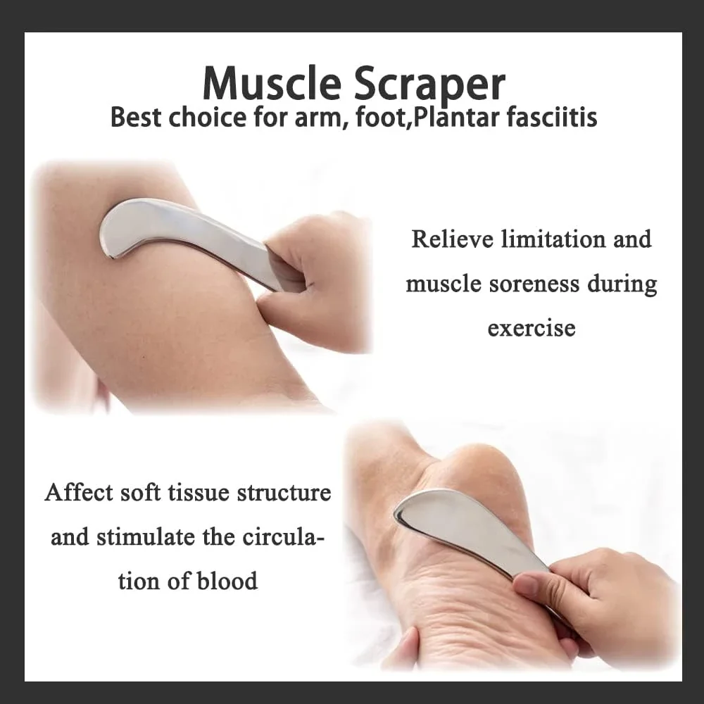 Скребок мышечный 7 в 1 набор инструментов для глубокого массажа тканей из
