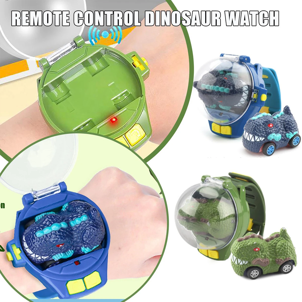 

Remote Control Car Watch Toys 2.4 GHz RC Small Dinosaur Car for Boy Girl Kids Gift Educational Toy Wrist Racing Car Watch