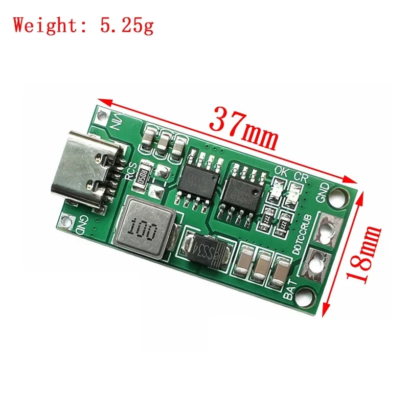 Фото Плата зарядного устройства Type-C BMS 2S 3S 4S 1A 2A 4A для литиевых аккумуляторов 18650, модуль повышающего преобразователя USB-C для Li-Po полимерных аккумуляторов и повербанков №2
