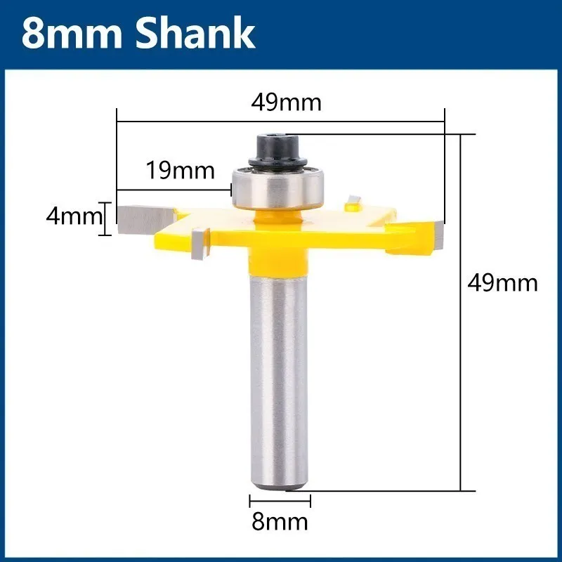 

Фрезы XCAN Т-образные твердосплавные 8 мм 1 шт.