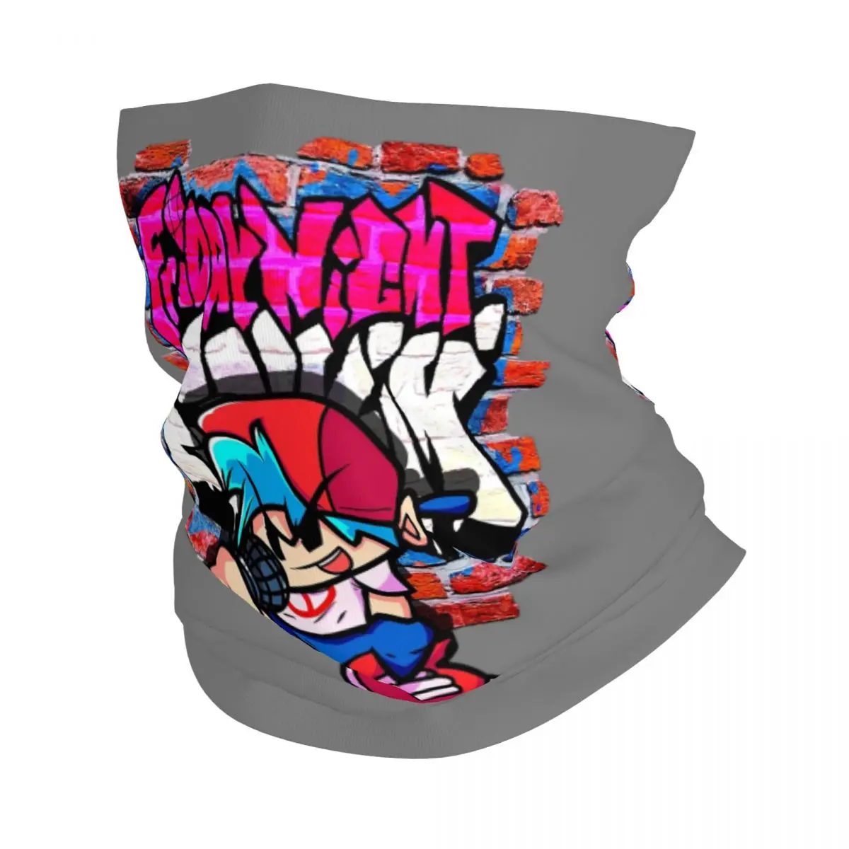 Бойфренд ФНФ. Бандана с кирпичной стеной гетры принтом маска шарф теплая повязка