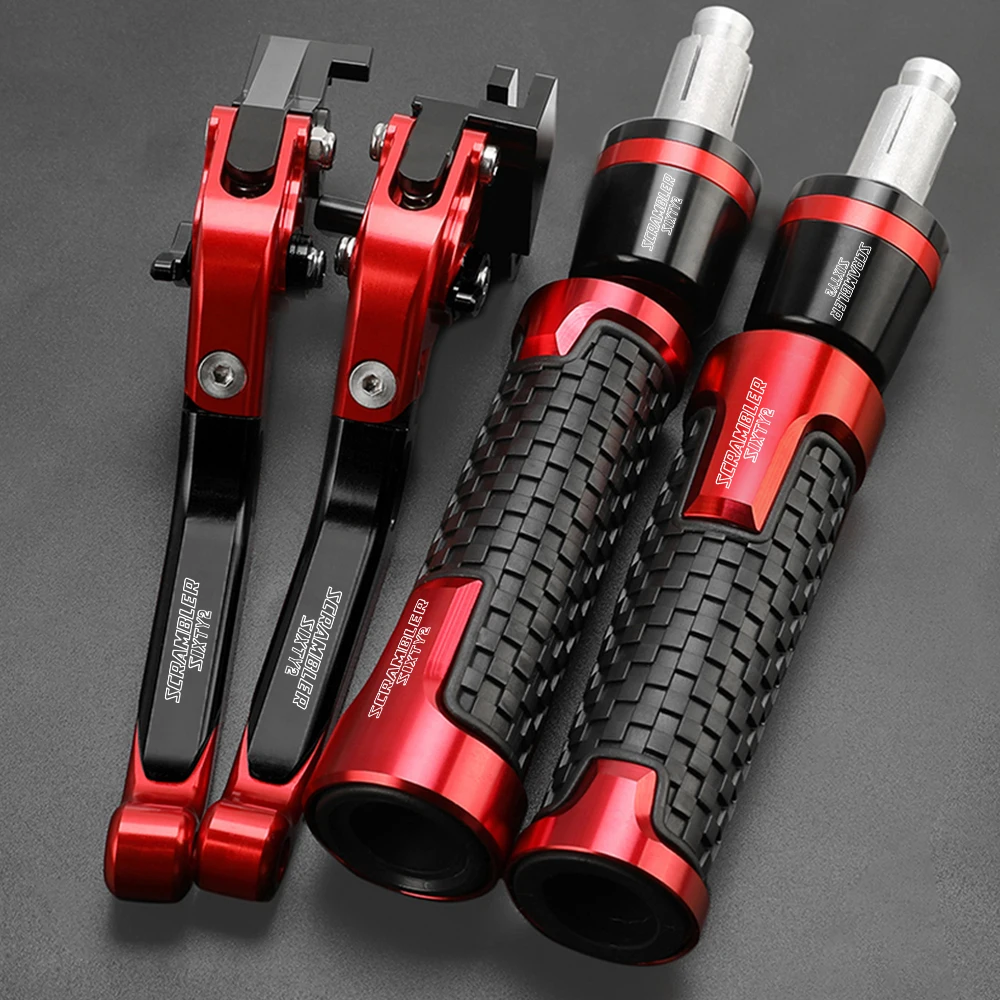 

For DUCATI SCRAMBLER SIXTY2 2015-2019 2018 2017 2016 Motorcycle Parts Adjustable Brake Clutch Levers Handlebar Handle Grip Ends