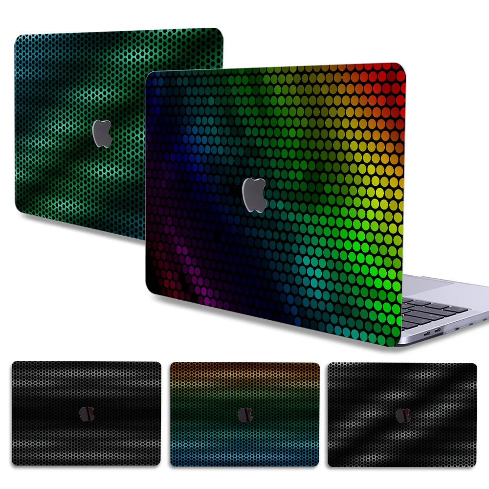 

3D Print Gradient point Matte Laptops Case For Macbook Air 13 A2337 A2179 A2338 2020 M1 Chip Pro A2289 Mac book A1466