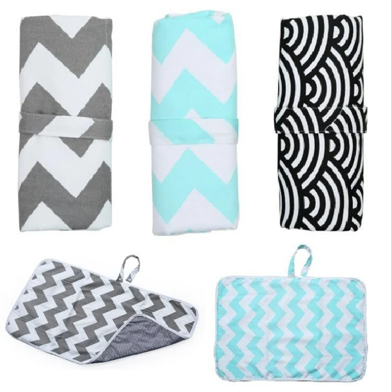 

Baby Changing Diaper Pad Cotton Wave Soft Portable Waterproof Insulation Foldable Diaper Changing Mat Baby Care Pads