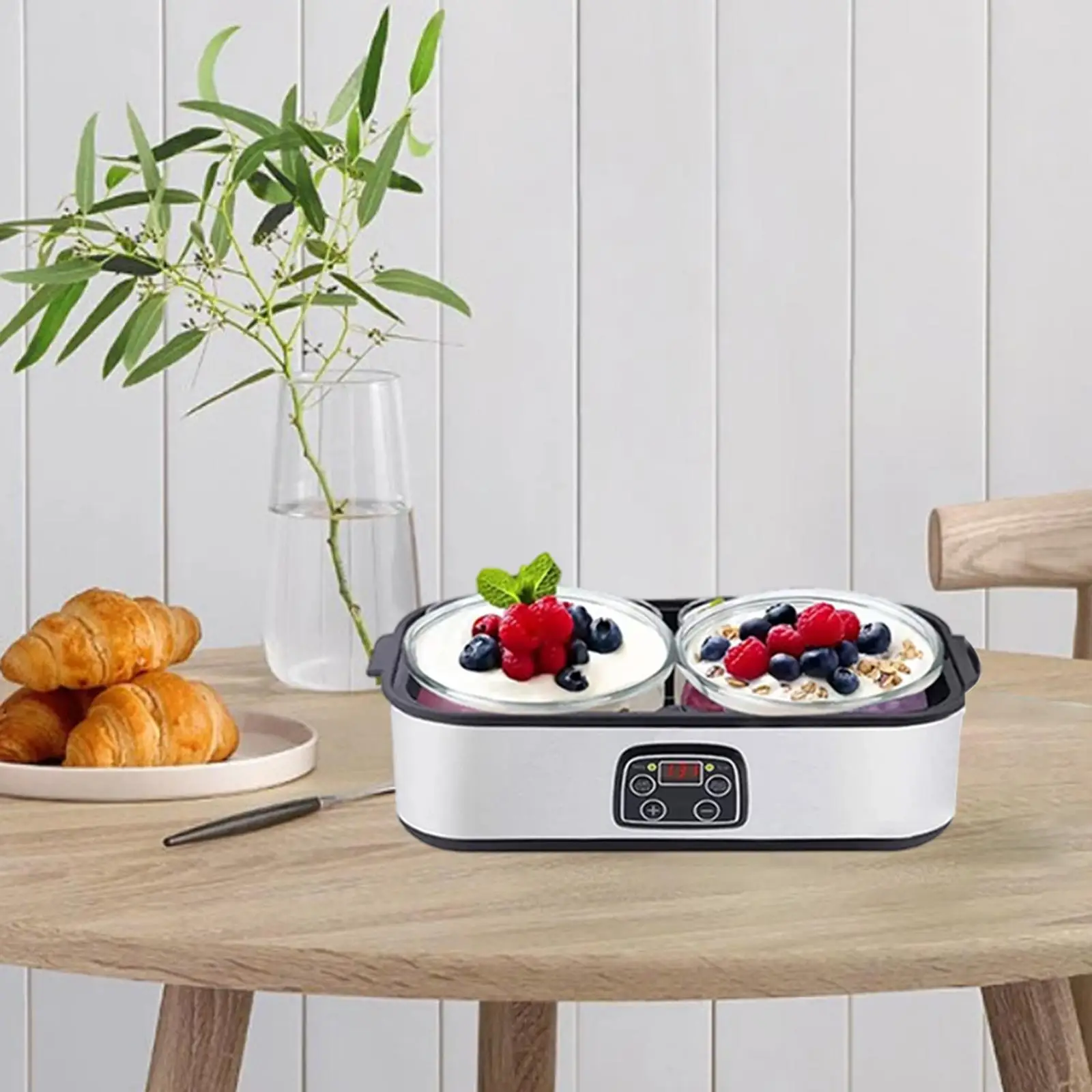 tomatic Yogurt Maker Temperature Control Adjustable Time 1.4L Yogurt Machine for Home Kitchen Restrant Apartment Dining Room