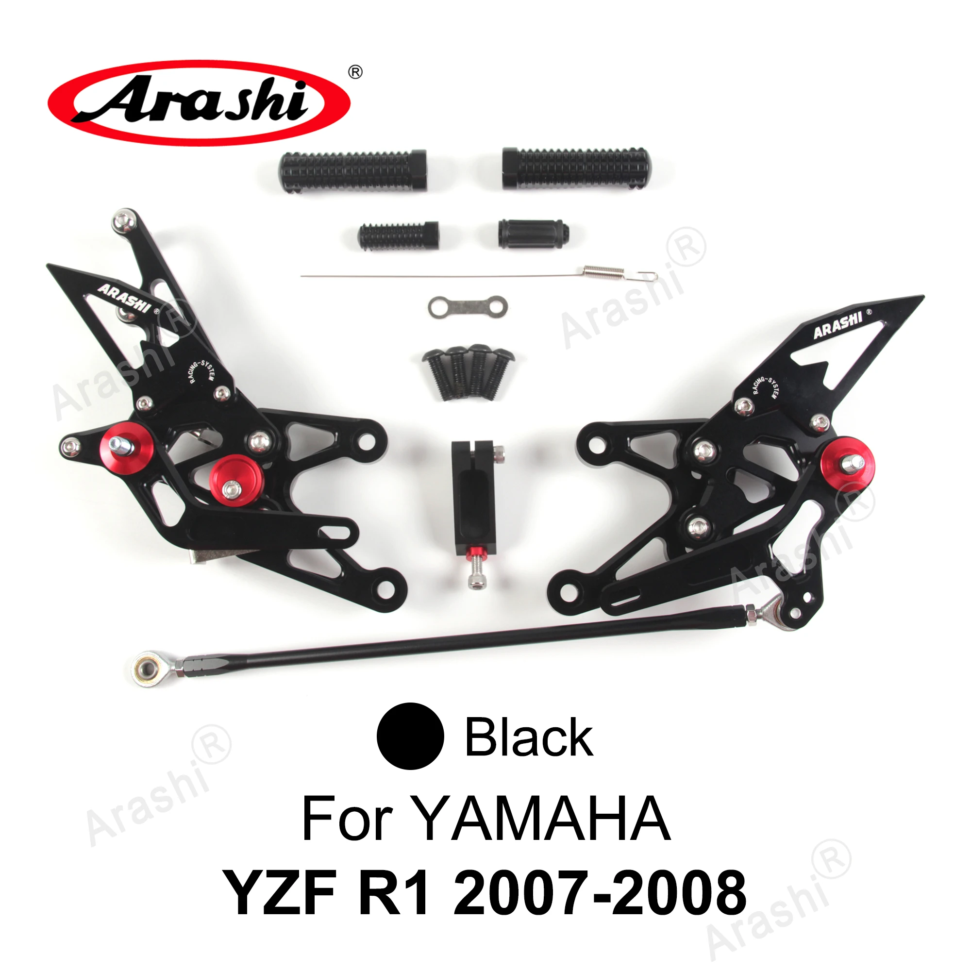 

Arashi для YAMAHA YZF R1 2005-220 Регулируемая подставка для ног с ЧПУ, задняя подставка для ног YZF-R1 2006 2007 2008 2009 2010 2011