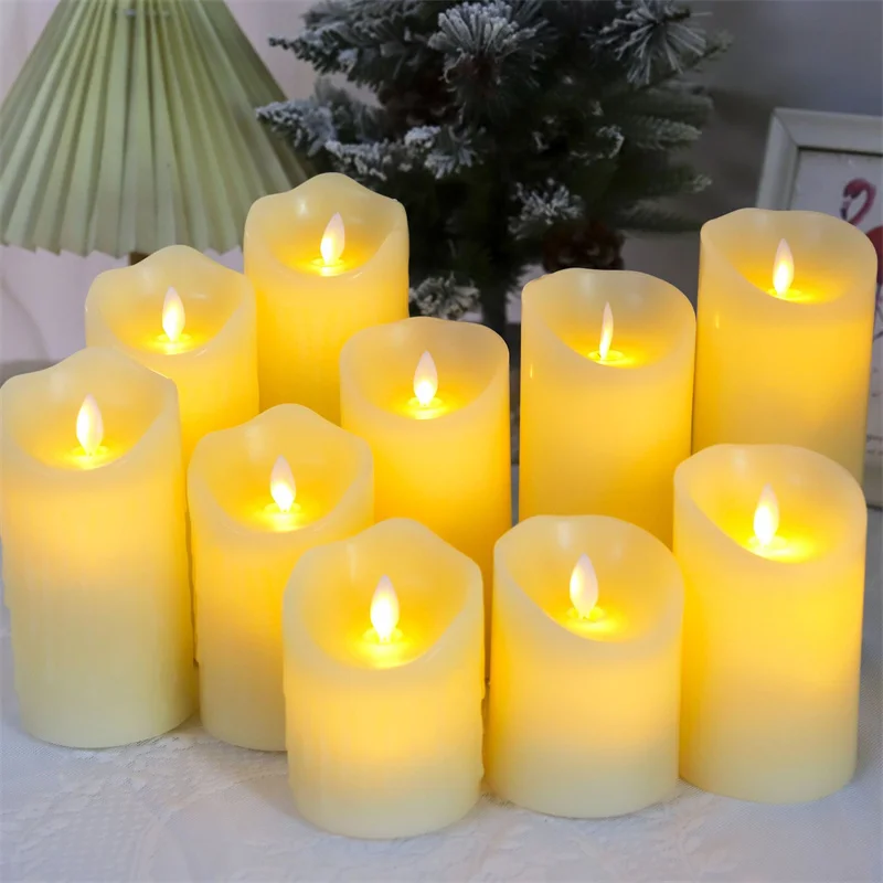 

Battery Operated LED Candle Lamp Realistic Flickering Flameless Candles for Weeding Birthday Party Romantic Festival Decor New