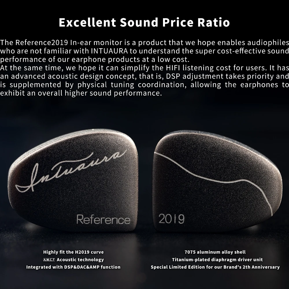 Наушники INTUAURA Reference 2019 Hifi, проводные, с 10-мм динамическим драйвером, внутриканальные (IEM), с 8-жильным кабелем из чистой меди (art.: 3920d8ee2bbb0) - 3920d8ee2bbb0