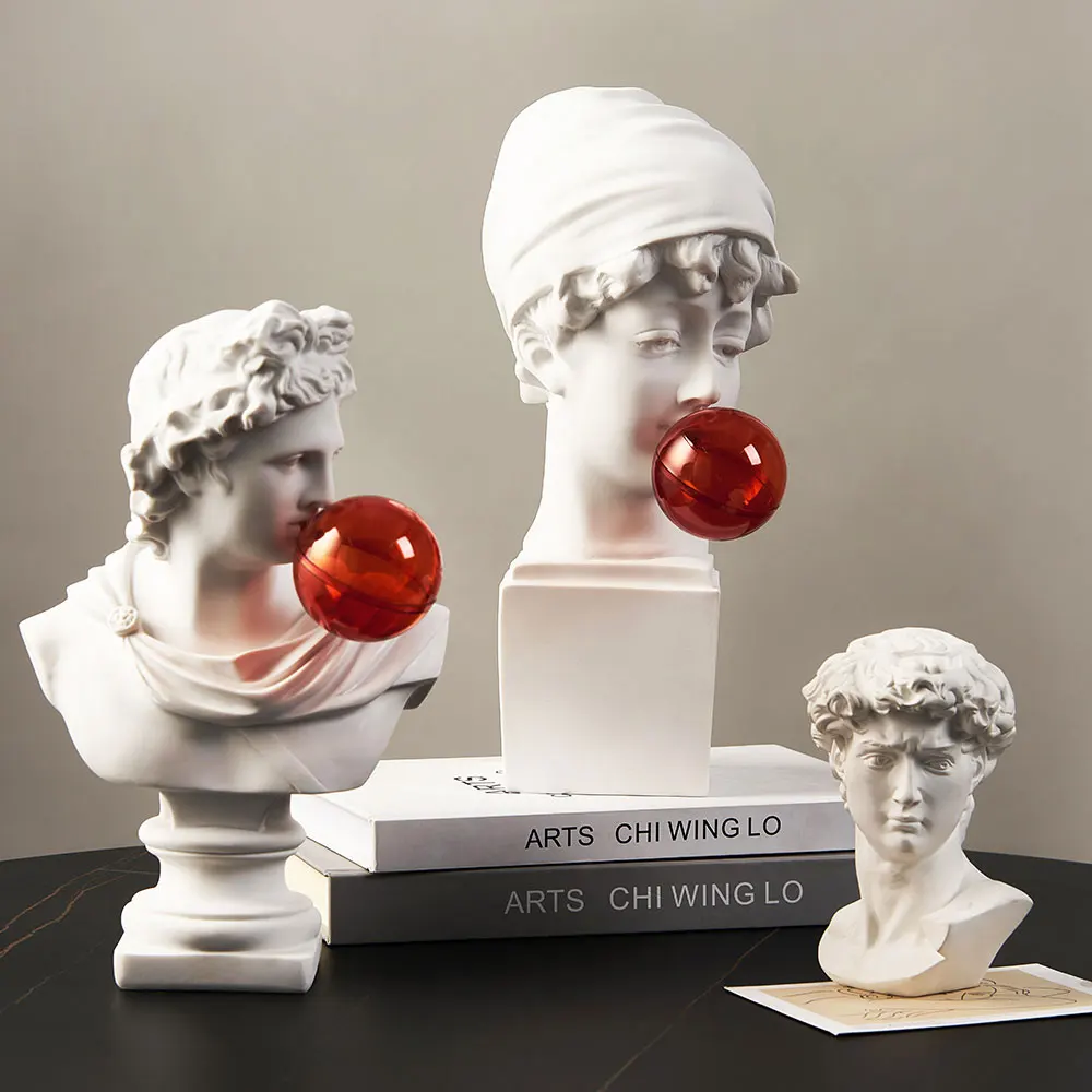 Скандинавская статуя из смолы голова Давида скульптура для набросков