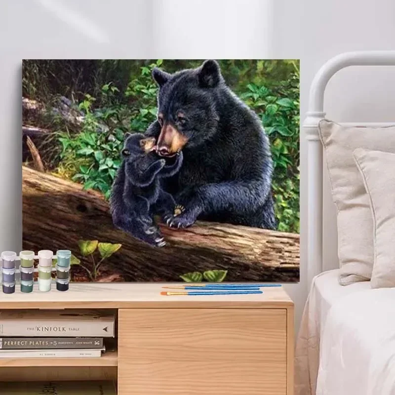 123119 Картинки по номерам 40*50 Наборы рамок Домашний декор Картина маслом Животные