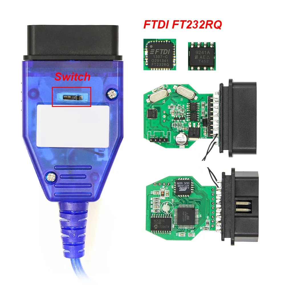 K DCAN FTDI FT232RQ с переключателем для BMW OBD2 сканер OBD 2 автомобильный диагностический