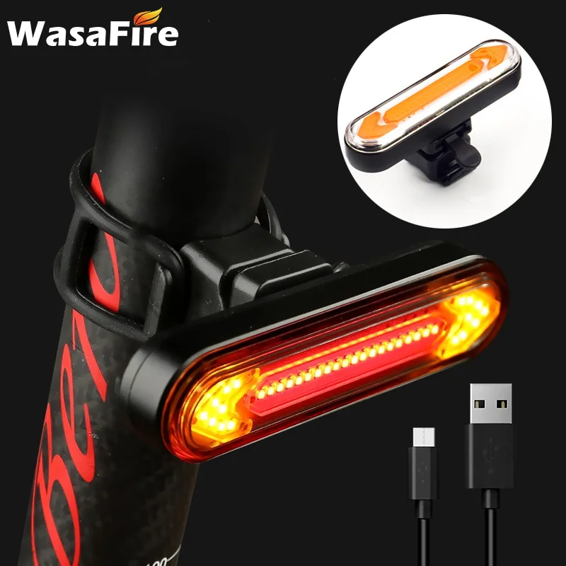 

Bicycle Taillight Cycling Direction Indicator LED Bike Turn Signal Remote Control USB Charging Rear Light Safety Warning Lamp