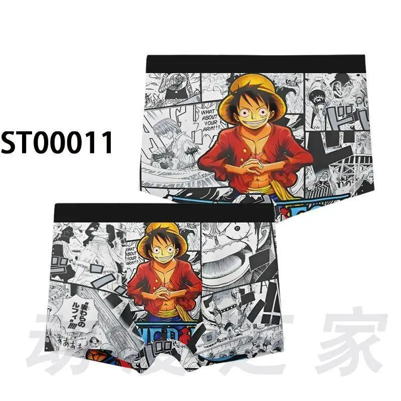 Фото Трусы One Piece Monkey D. Luffy из лайкры с дышащей сеткой для мужчин и студентов, для аниме-косплея, модная летняя коллекция для отпуска, милые и стильные №5