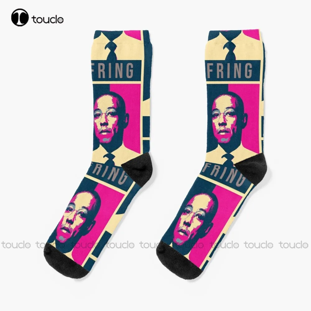 

Gustavo Fring Illustration Pop Art Fring Mike Ehrmantraut Breaking Bad Socks Mens White Socks Creative Funny Socks Halloween New