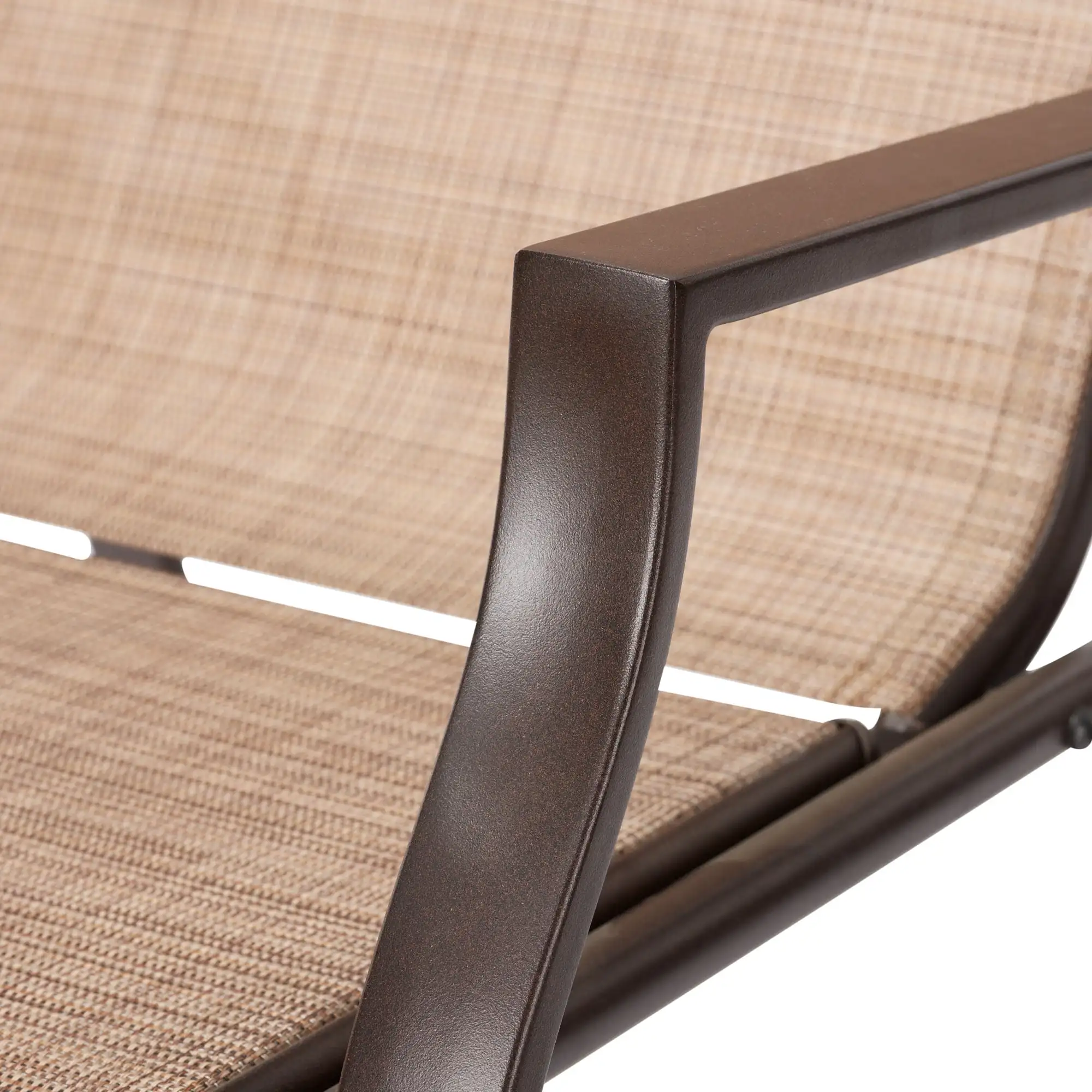 

Стальной уличный шезлонг-набор из 2 предметов, бежевый/черный