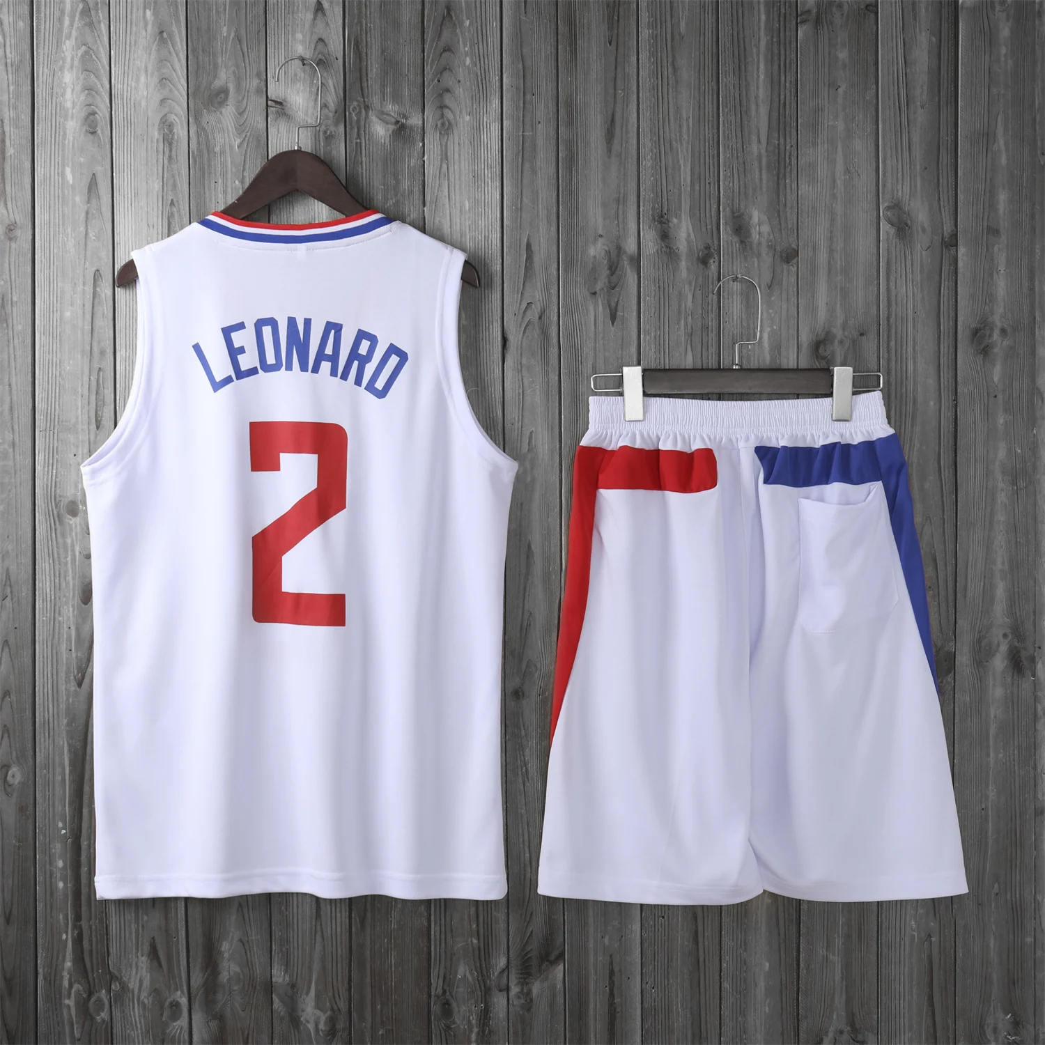 

High Quality USA Basketball Club Player Basketball Uniforms Star LEONARD 2 Has Team Logo Basketball Jerseys