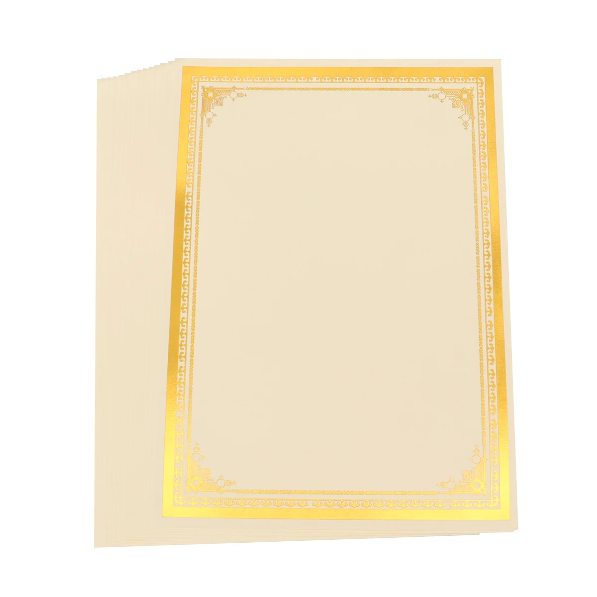 

30PCS Award Certificate Paper Blank A4 Paper Diploma Certificate Paper for Graduation Ceremony Office School (250g Gold Foil)