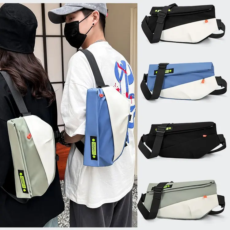

Men's Fashion Nylon Crossbody Chest Packs Women's Tide Sports Function Outdoor Multifunctional Single Shoulder Bags for Women