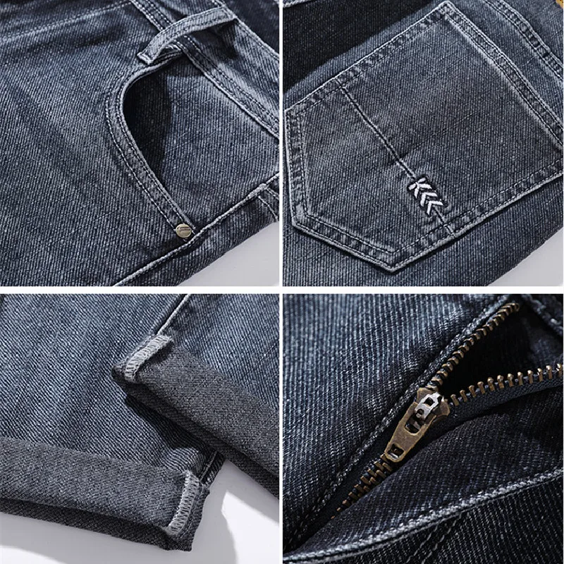 2022 New Men's Stretch Skinny Jeans New Autumn Winter Fashion Casual Cotton Denim Slim Fit Pants Male Trousers