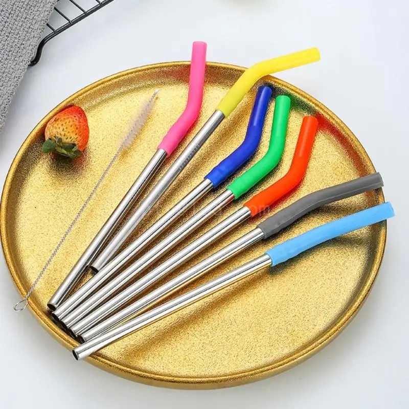 Резиновые металлические соломинки насадки подходят только для шириной 1/3 дюйма