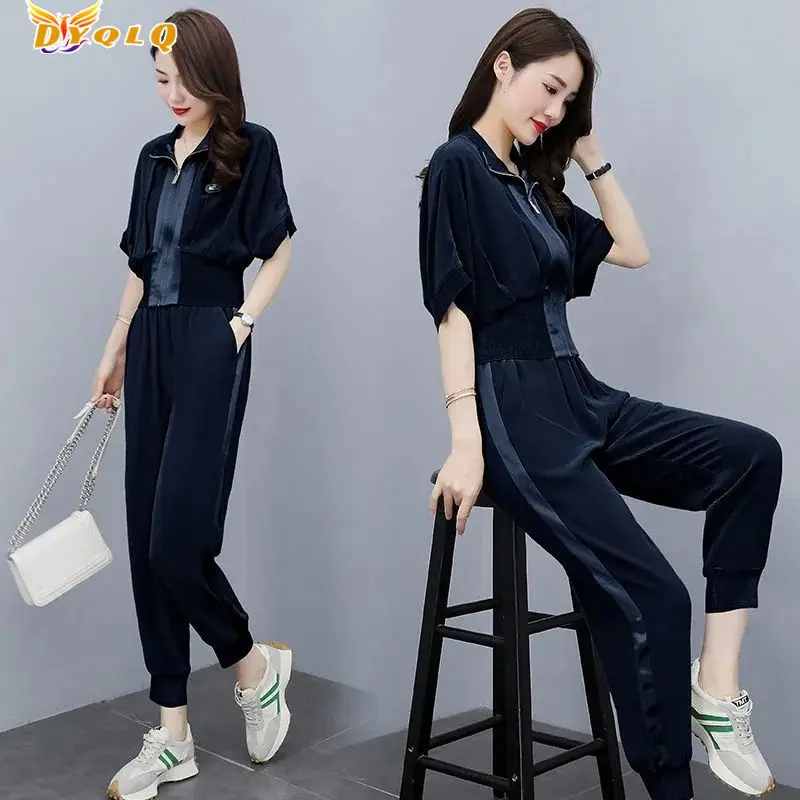 

Women's Summer Tops Trousers Suits Women's Pants 2022 Fashion Temperament Slim Casual Professional Wear Tooling Suits