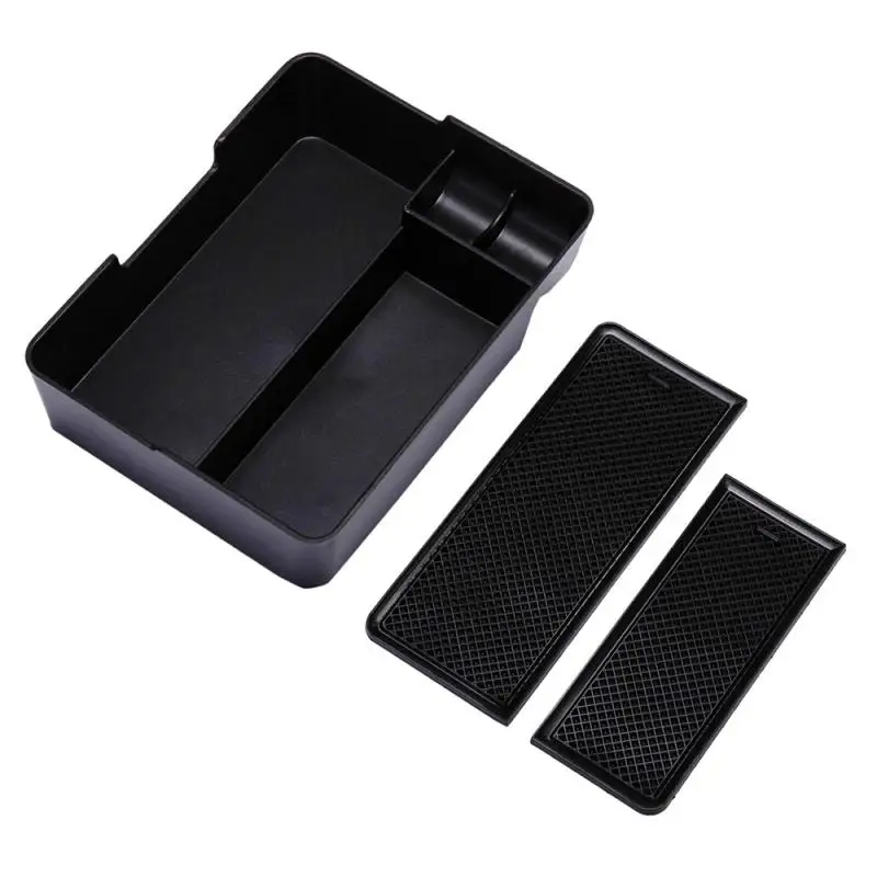 

1Pcs New ABS Black Materials Tray Storage Center Console Organizer Tray with Sunglass Holder for Tesla Model 3 Car Accessor