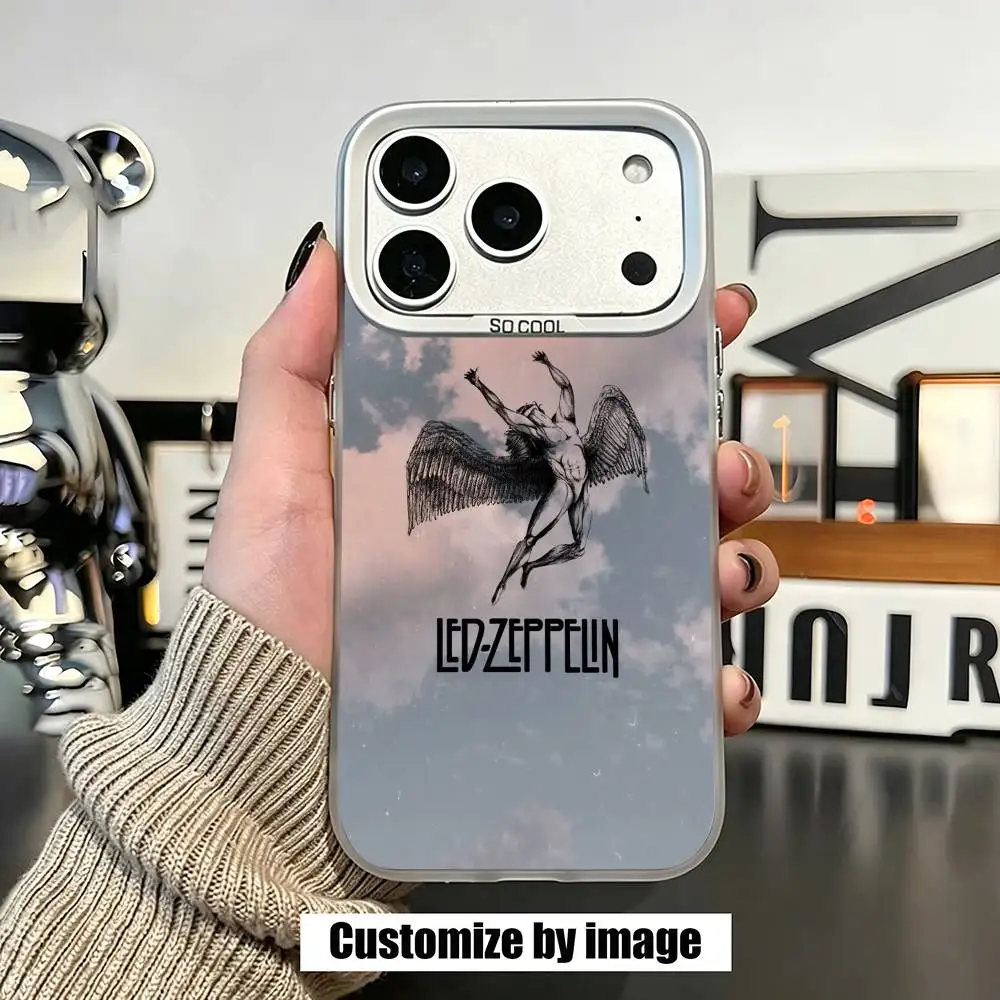 Фото Крутой чехол для телефона с LED-подсветкой в стиле группы Led Zeppelin для iPhone 17, 16, 15, 14, 13, 12, 11 Plus, Pro Max, XS, красочный серебристый чехол-накладка №1