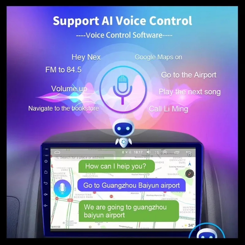Фото Автомагнитола Evean 8G 256G Octa Core Android 16 с Carplay и Android Auto, 2 DIN, мультимедийный плеер, камера 360°, голосовое управление №3