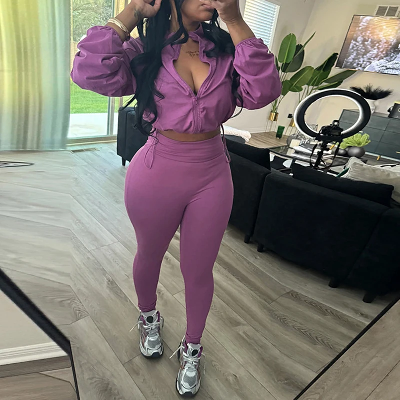 Женский спортивный костюм с длинным рукавом повседневный комплект из двух