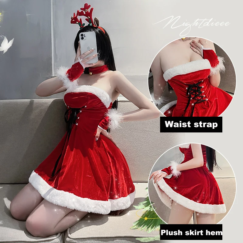 

Сексуальное нижнее белье, Порно костюм, косплей, аниме, Рождественский костюм, женские прозрачные экзотические комплекты, Fantasia, горячая дев...