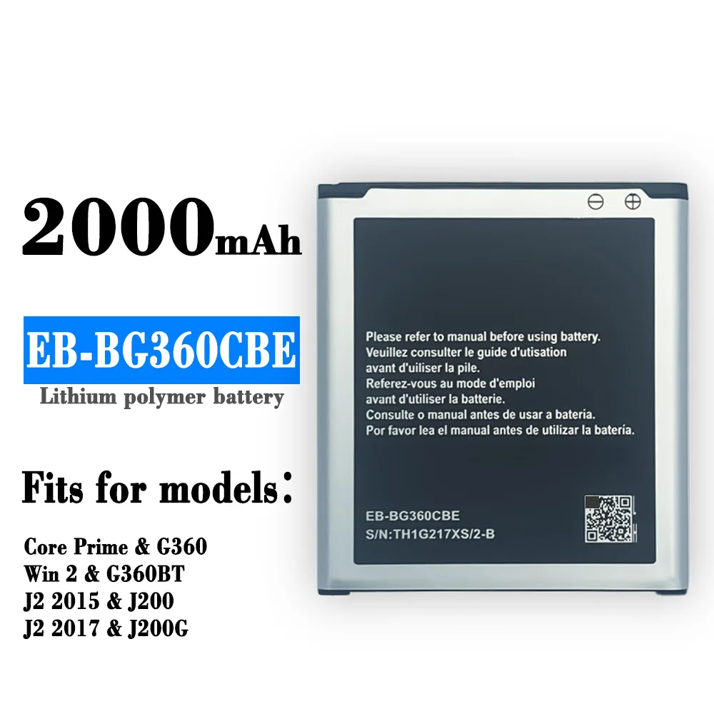 

Оригинальная Высококачественная сменная батарея 2000 мАч для Samsung EB-BG360CBE Core Prime G360, встроенная фотобатарея, новые батареи