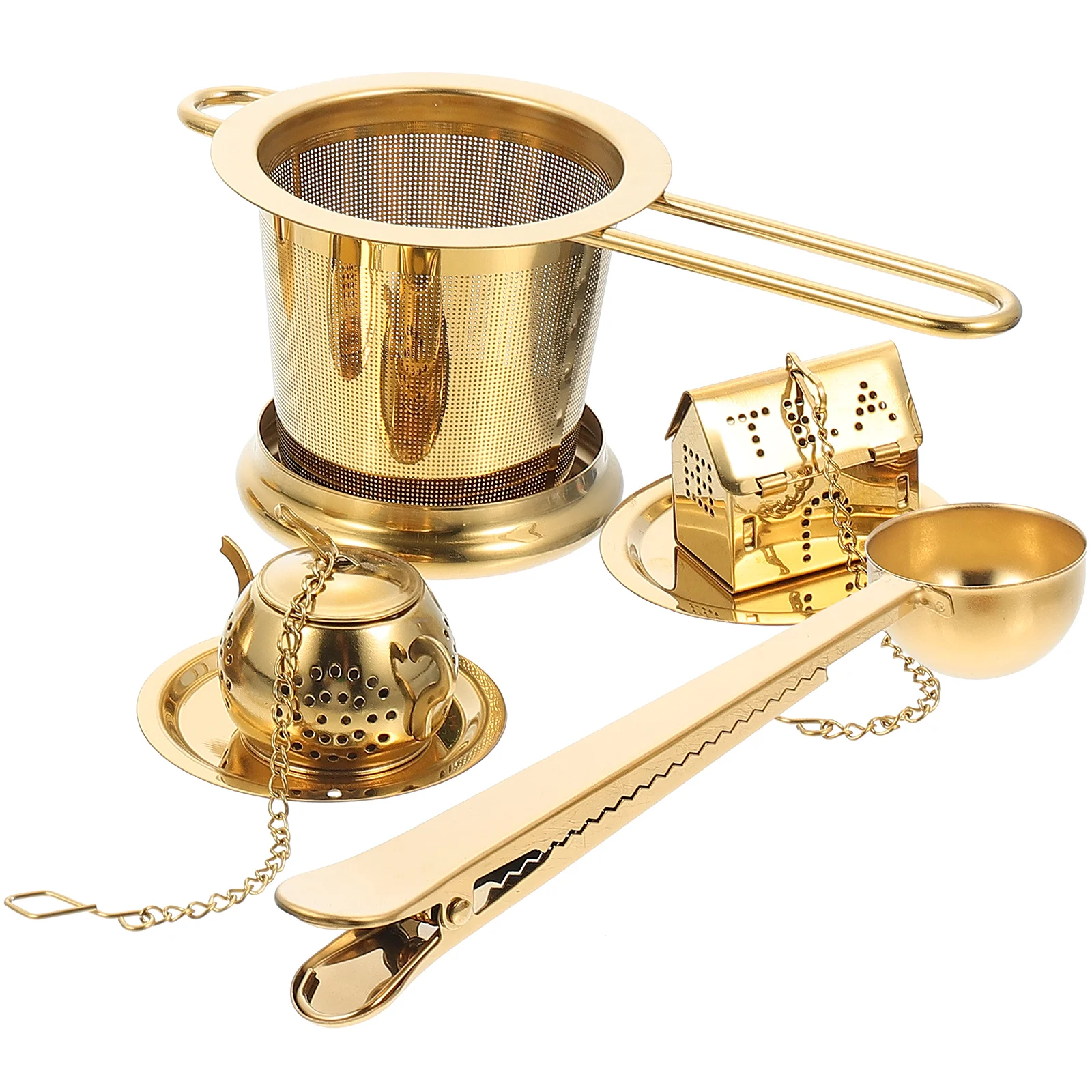 

Tea Filters Loose Stainless Steel Strainers Infuser Holder Clip Bag Strainer Scoopfilter Steeper Mugs Cooking Straining Leaf