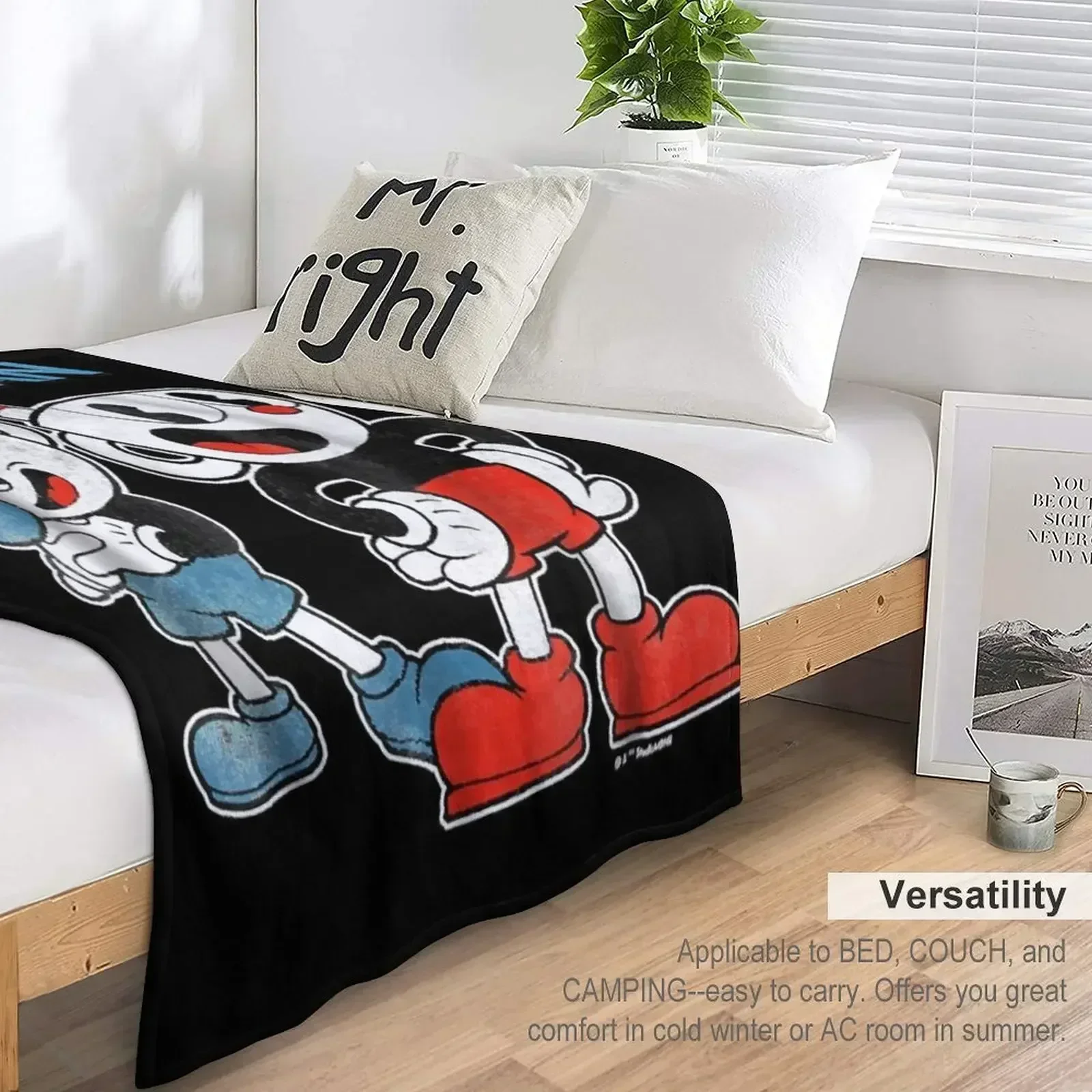 Футболка с рисунком Cuphead Mugman Dynamic Duo одеяло милые зимние кровати туристические