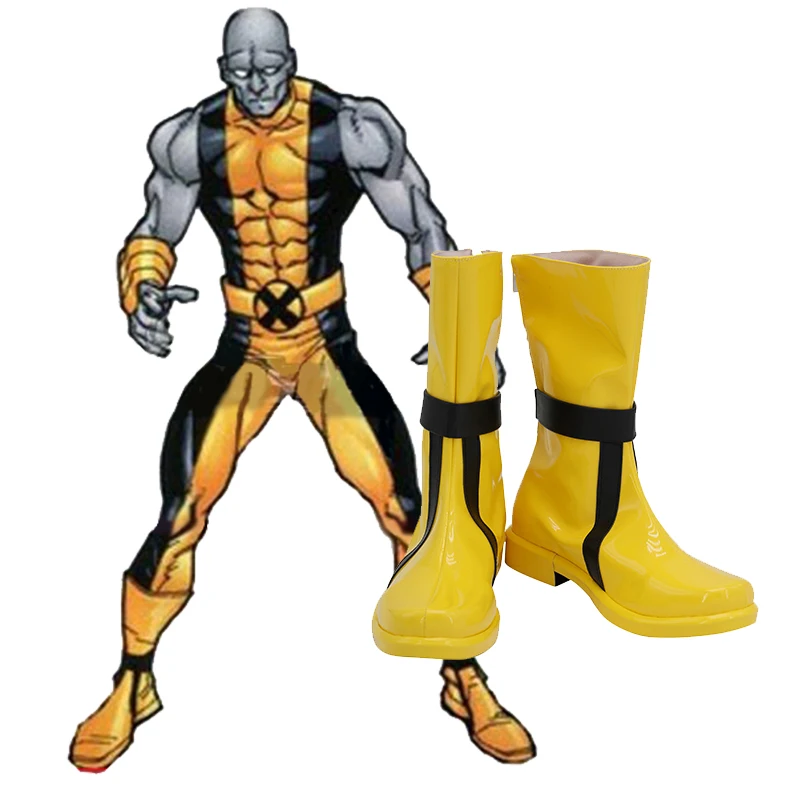 Anime X-MAN Graymalkin Cosplay Shoes Cyclops Yellow Handmade