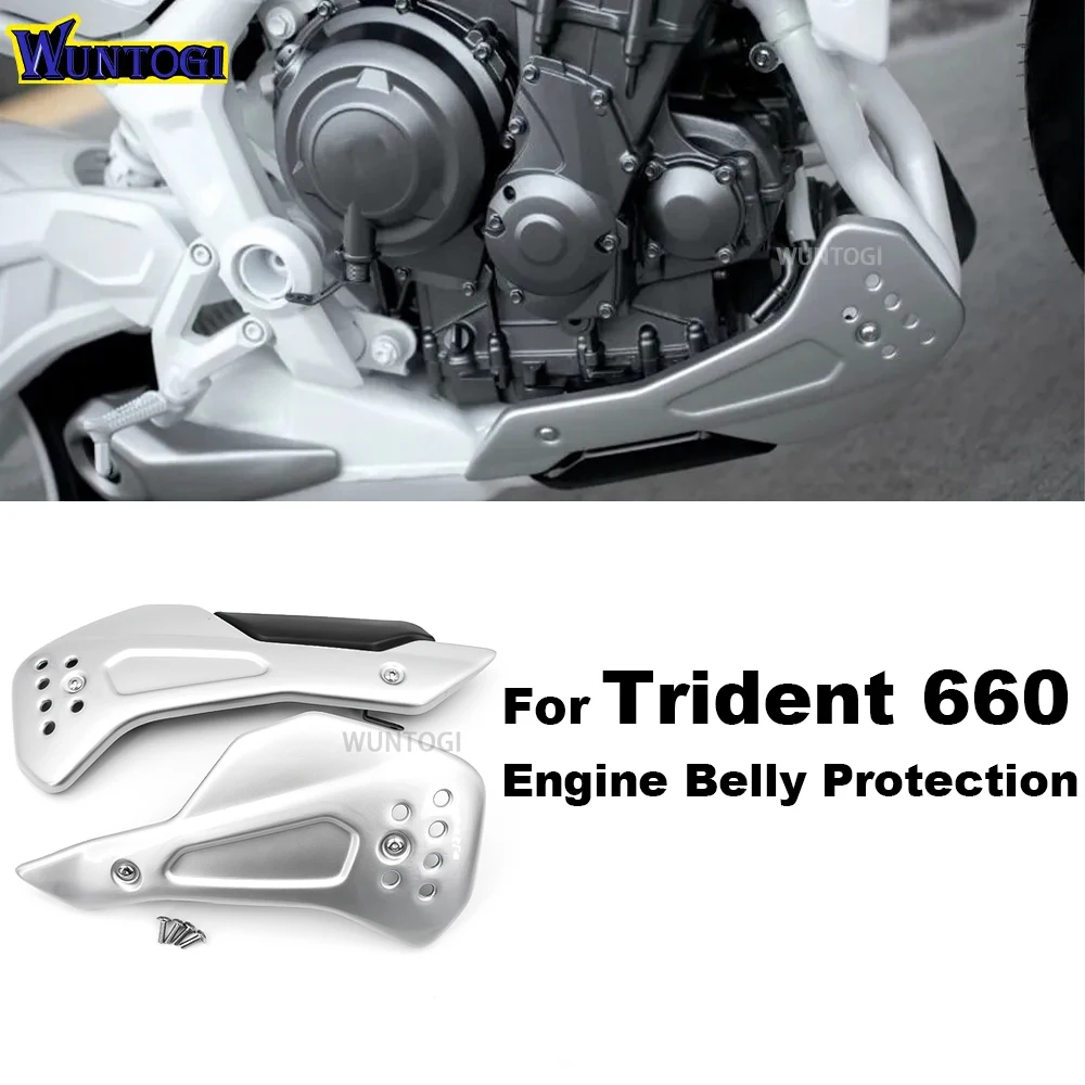 

Motorcycle Engine Belly Protection Plates Kit Engine Belly Fairing Engine Guards For Trident 660 Accessories fit Trident660 2021