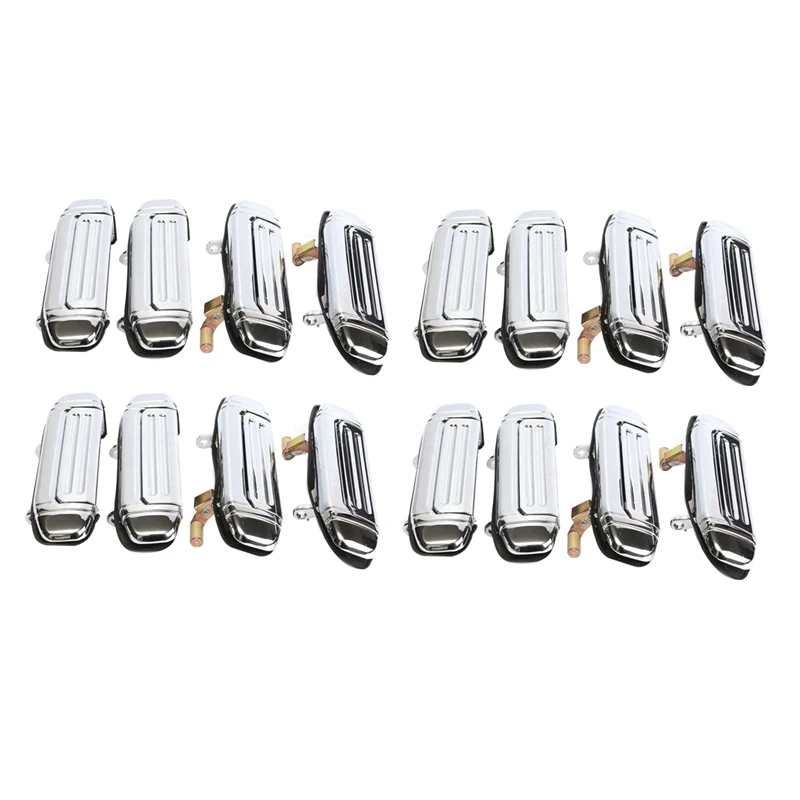 

16X Car Chrome Door Handle Accessories For Mitsubishi Pajero 1992 1993 1994 1995 1996 1997