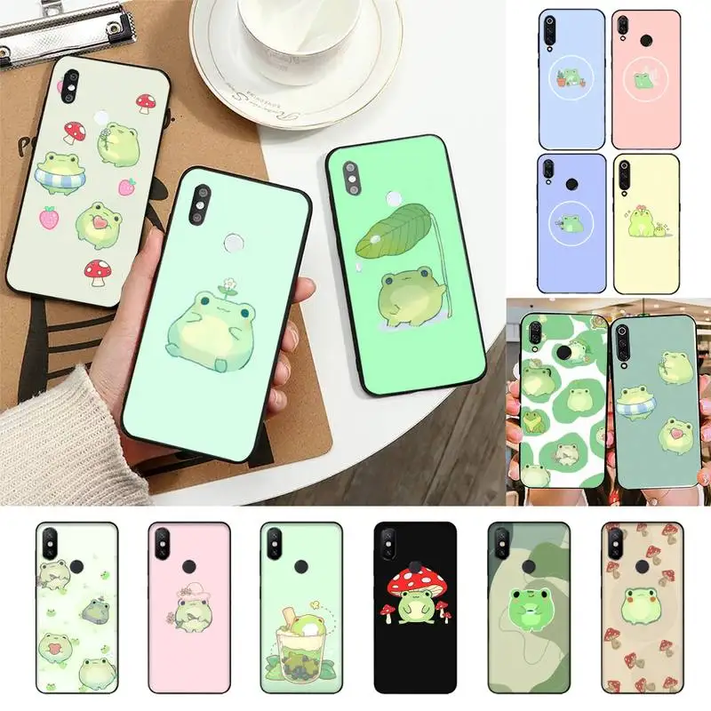 

TOPLBPCS Mint green Funny The Frog cute Phone Case For Redmi Note 7 5 8A Note8pro 9Pro 8T Coque for note6pro Capa
