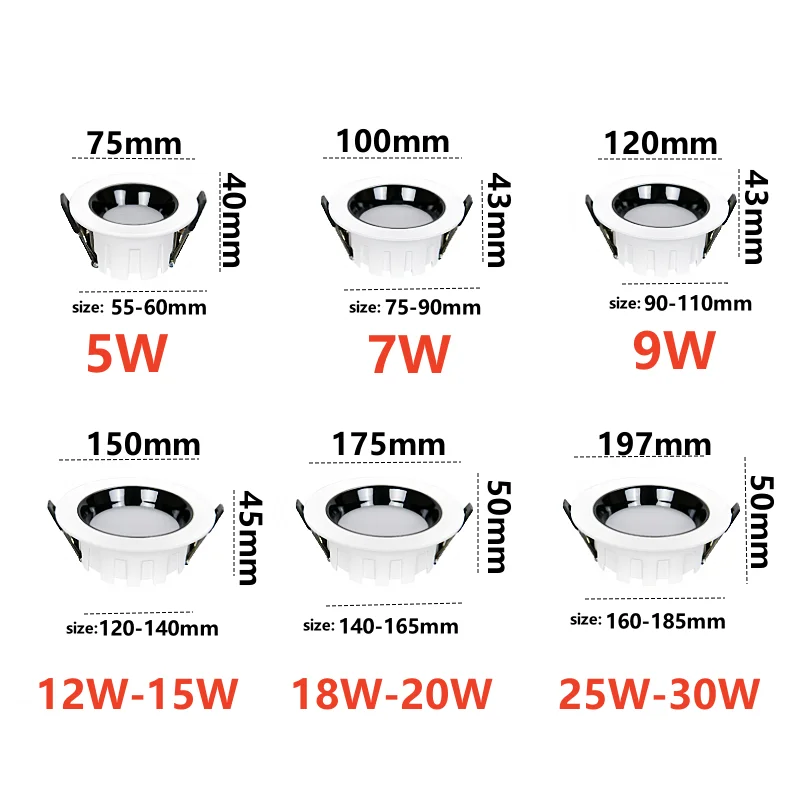 Встроенный потолочный светильник с антибликовым покрытием