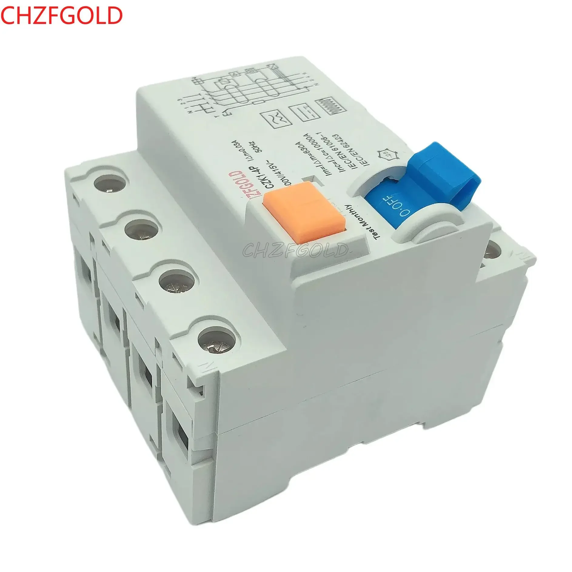 CHZFGOLD CZK6 RCCB 3-4P 16A 25A 32A 40A 63A 80A 100ремный выключатель переменного тока горячая